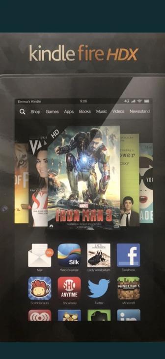 Новый Плантшет kindle fire HDX 7, 64гб, 4G, wi-fi, камера