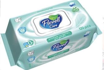 Салфетки влажные 120 шт, в уп, Flovell Care BIO