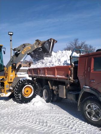 Услуги погрузчика вывоз снега и вывоз КАМАЗами 15 тонниками