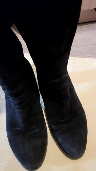 Сапоги зимние замшевые