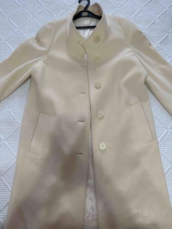 Дизайнерское кашемировое пальто, размер 46/50