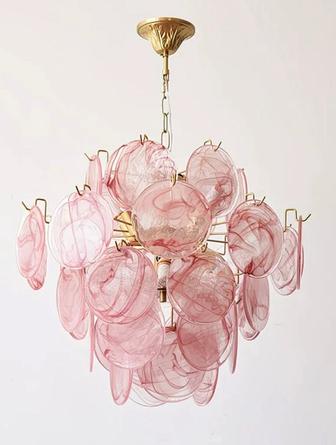 Люстра подвесная розовая