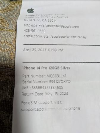 iPhone 14 Pro 128 Silver Состояние новое!