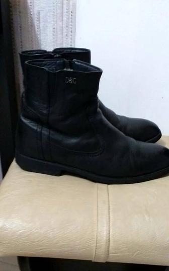 Продам зимние мужские сапоги натуральная кожа натуральный мех цигейка Раз44