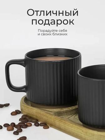 Набор кружек для горячих напитков из керамики 6 шт