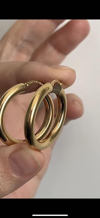 Золотые сережки 750 пробы