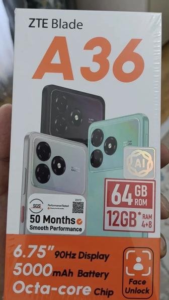 Продам абсолютно новый смартфон ZTE Blade A36