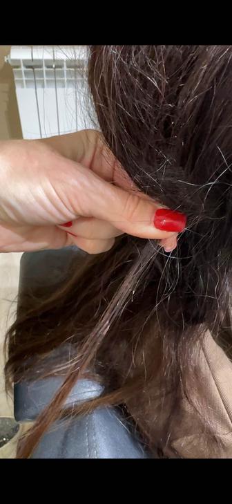 Снятие нарощенных волос