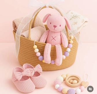 Подарочный набор для новорожденных муслиновые пеленки и одеяло