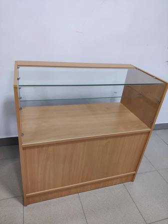 Прилавок торговый, ЛДСП, стекло, цвет дуб сонома
