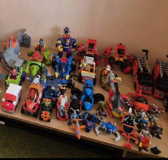 Машинки Imaginext вертолет самолет пожарная акула крокодил