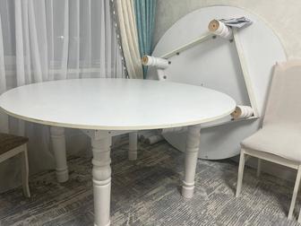 Продам круглый стол размер 1, 50 съемные ножки