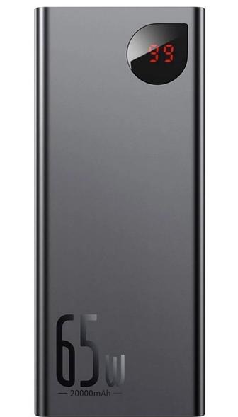 Power Bank 20000 mAh 65W быстрая зарядка PD QC для ноутбука и смартфона