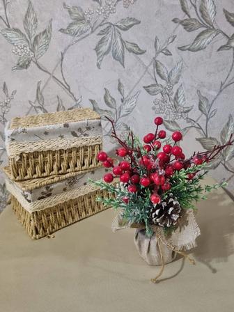 Новогодняя декоративная композиция. Праздничный декор