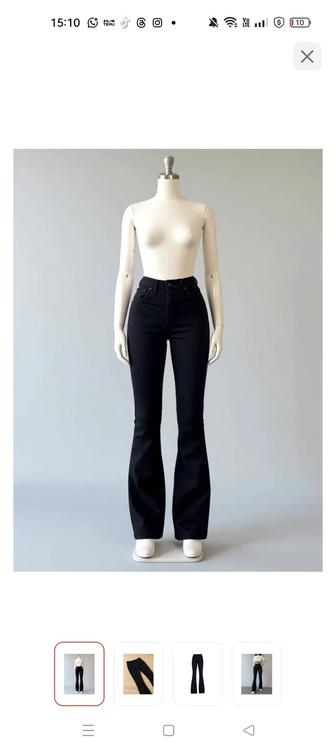 Клеш джинсы черные Турция