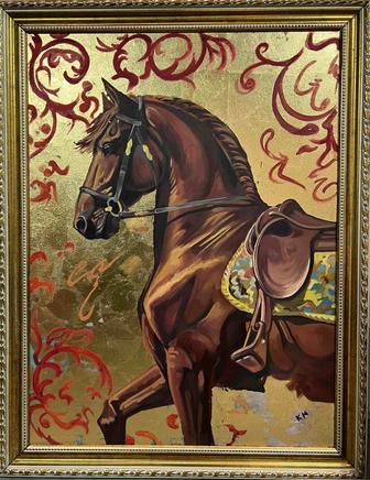 Картина маслом конь