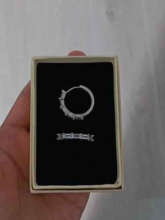 Конго серьги серебро