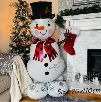 Снеговик шарик надувной