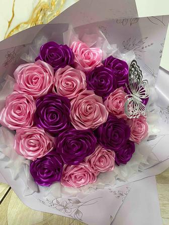 Букет из атласных лент