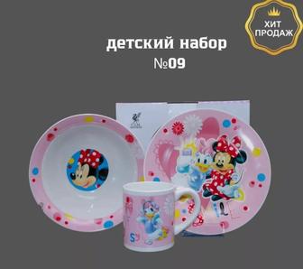 Набор детской посуды керамики 3в1 Mickey Mouse