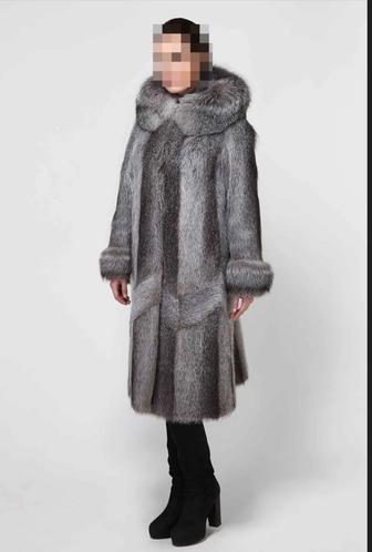 Продам шубу из нутрии с капюшоном разм 44-46