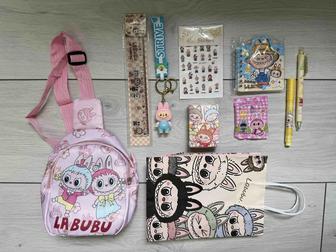 Рюкзак с канцелярскими товарами с рисунком Лабубу