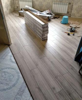 Укладка ламината. Установка плинтусов