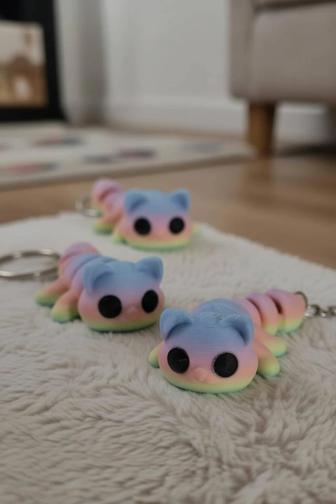 3D брелок/Антистресс - котогусеницы разные цвета