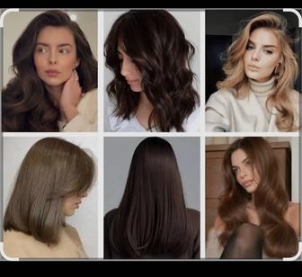 Покраска волос в один тон!