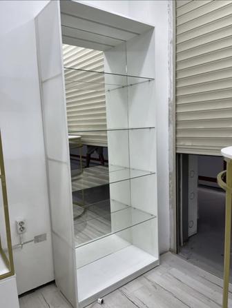 Стеллажи с подсветкой зеркальные стеклянные полки