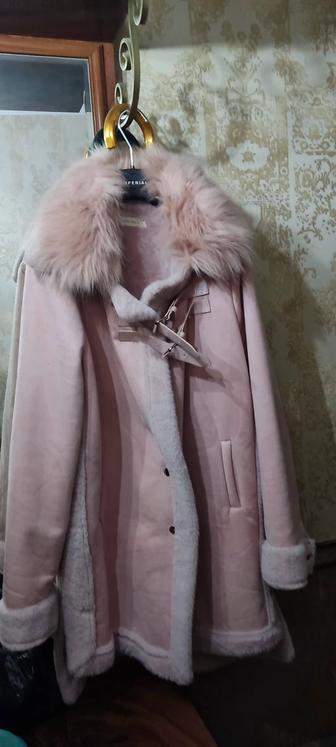 Продаю женскую искусственную дубленку 46-48 размера (авиатор)