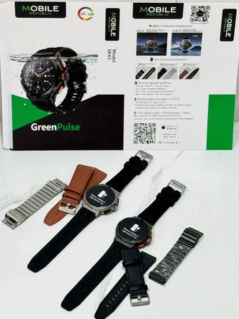 Смарт-часы водонепроницаемые, яркий AMOLED-экран.