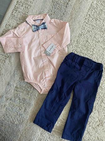 Двойка рубашка, джинсы бренд carters 18m