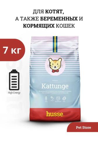 Корм премиум класса husse для котят и беременных и кормящих кошек