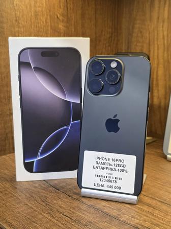 IPhone 16 Pro 128gb 8циклов EAC 100%
