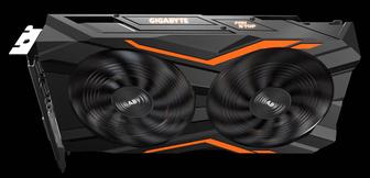 Видеокарта Gtx 1050 ti fan stop 4gb gddr5 с подсветкой