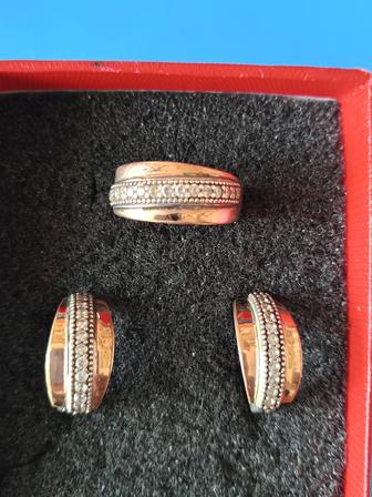 Комплект серебро 925 и позолото