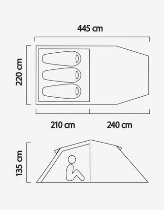 Новая трёхместная палатка с тамбуром