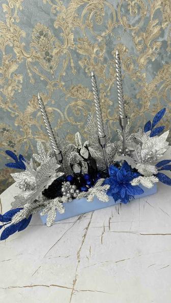 Новогодняя композиция с оленями