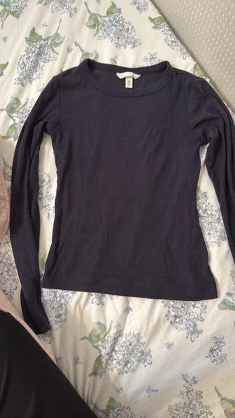 Синий лонгслив