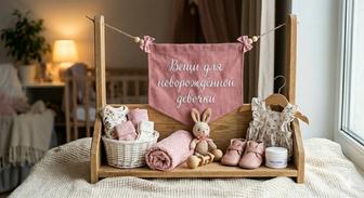 Пакет вещей для новорождённой девочки