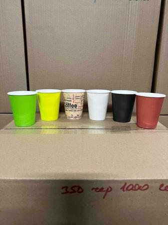 Одноразовые бумажные стаканчики оптом, крышки, деревянные палочки , сахар