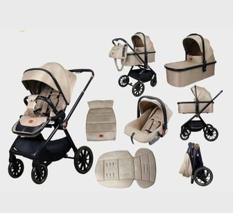 Коляска универсальная 3 в 1 New Lux 8806, бежевый