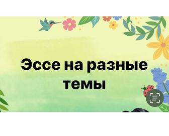 Пишу эссе, сочинения на любые темы