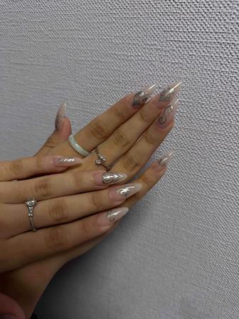 Маникюр с укреплением и наращивание ногтей