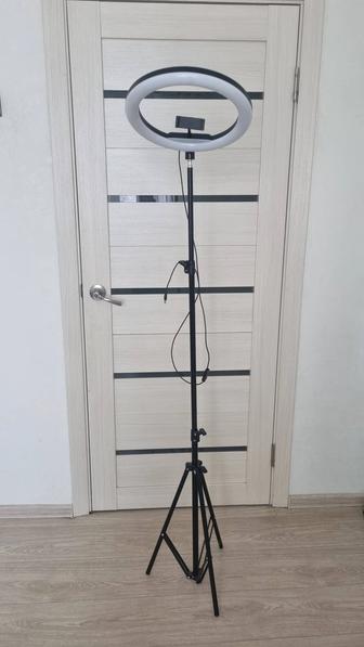 Лампа кольцевая теплый холодный свет