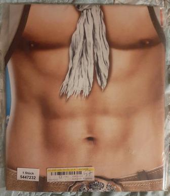 Подарочный фартук с торсом, Германия, новый, в упаковке.