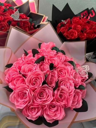 Букет из атласных лент