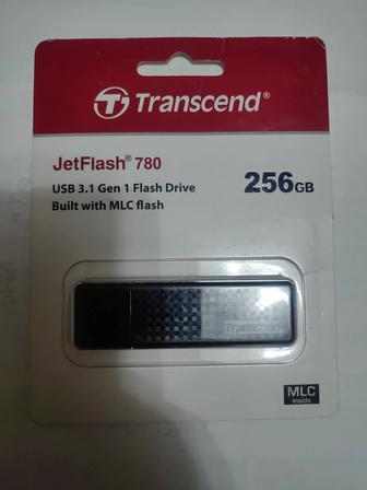 Продам высокоскоростные флешки от transcend 256 gb 2 шт новые