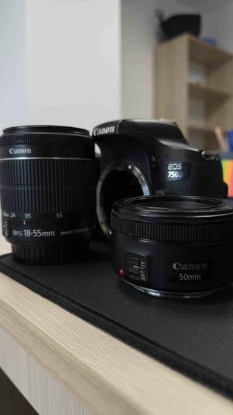 Фотоаппарат canon eos 750d с 2 объективами